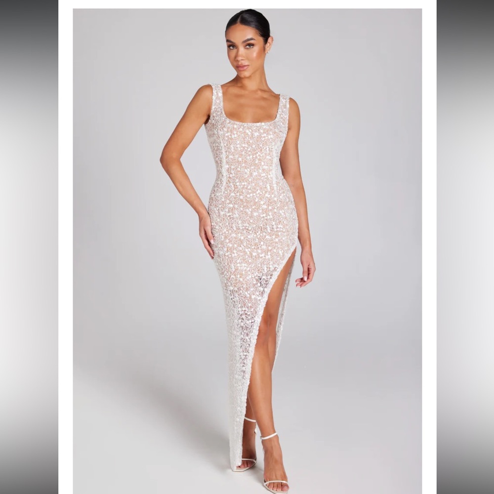 Nadine Merabi LOUISA WHITE DRESS Small
